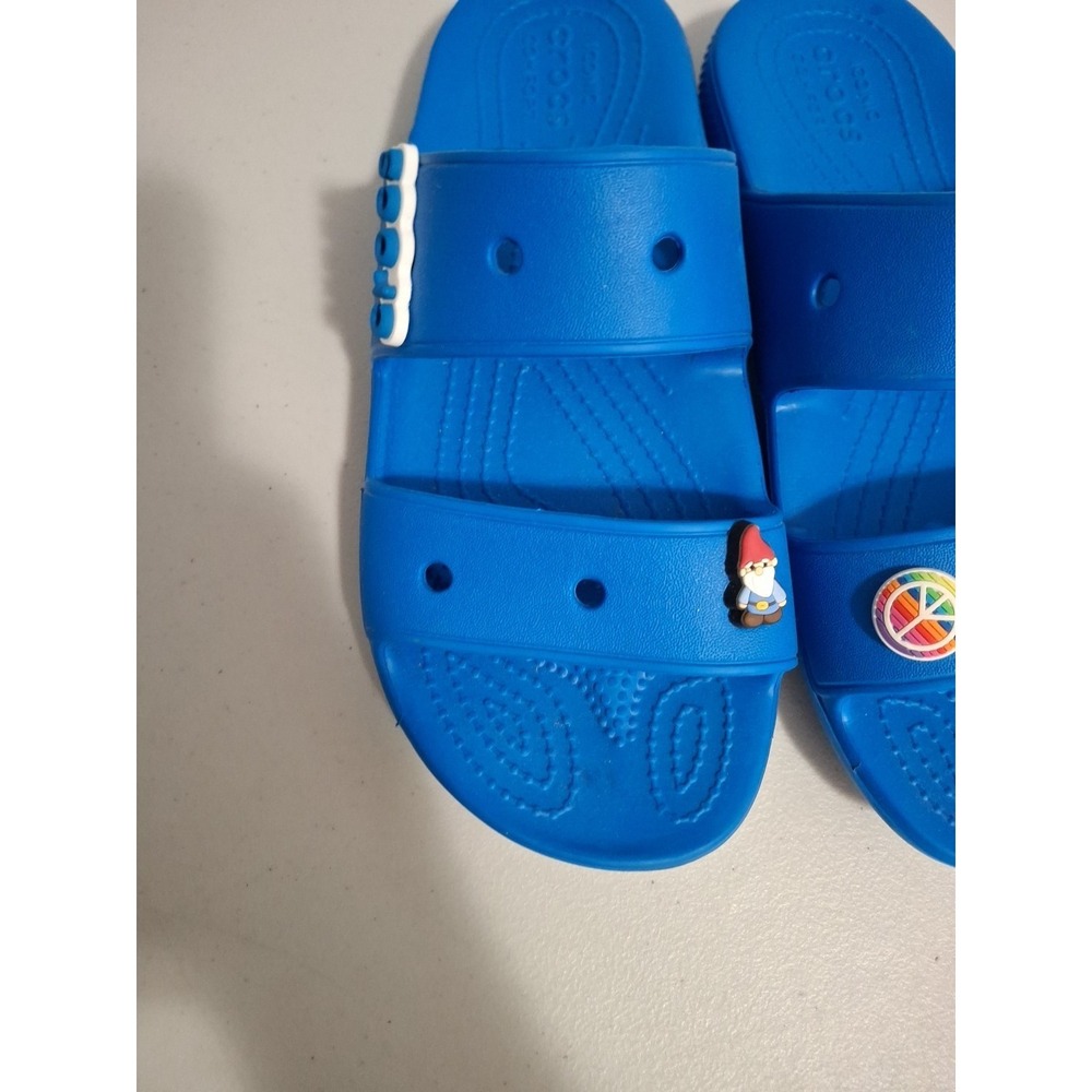 CROCS Classic Unisex Shoes Blue Comfort 2 Strap Slide Sandals Men 6 Women 8 - Picture 6 of 8
